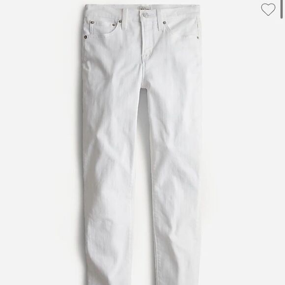 J.Crew 9” mid-rise toothpick Jean in white - Picture 1 of 9